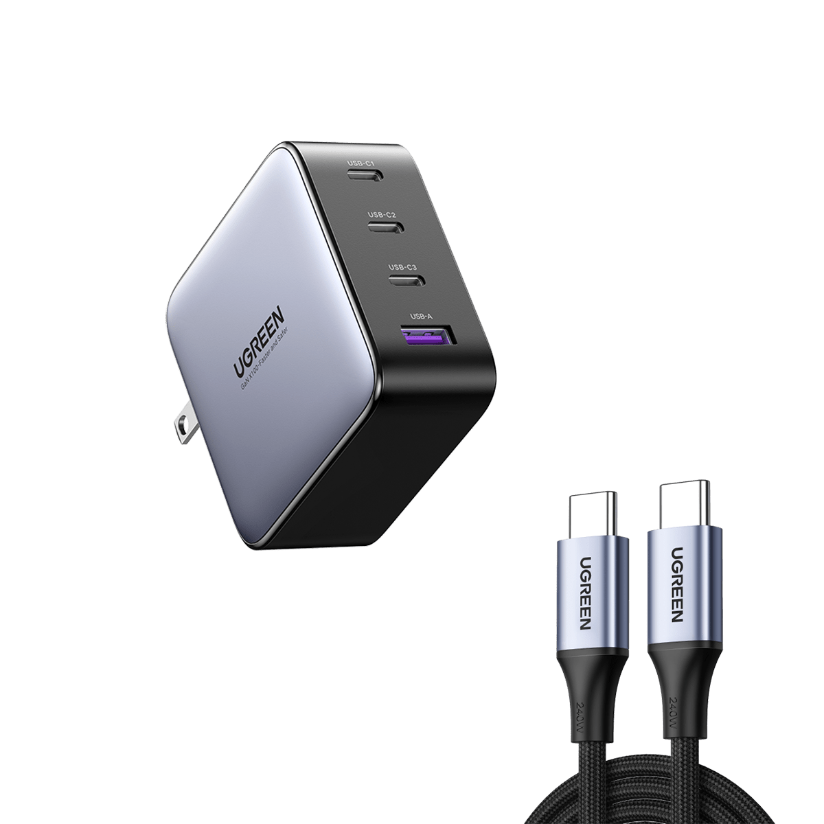 (Bundle) Nexode 100W Charger + 100W USB-C Cable 2 Pack U1